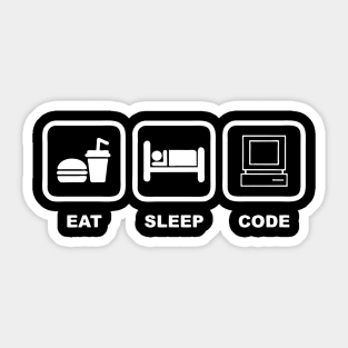 Eat Sleep Code Repeat Sticker